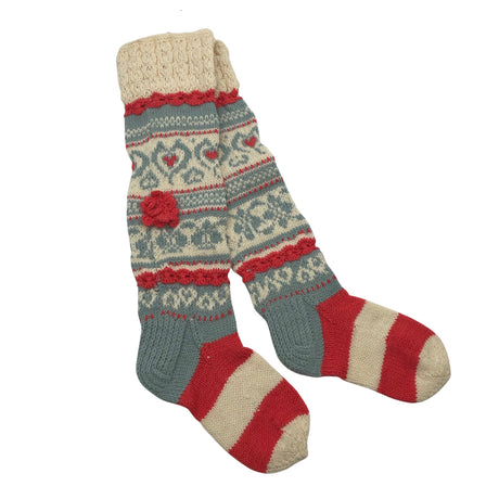 Unisex Handmade - Wool socks, size 40 - Natural white ()
