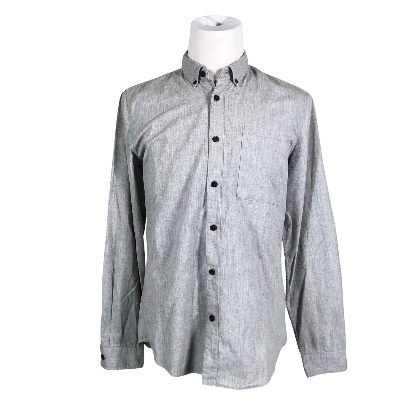 Unisex Vailent - Collared shirt, size L - Gray (1)