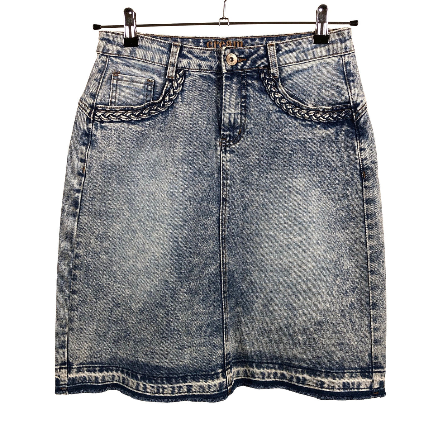 Unisex Cream - Denim skirt, size 38 - Blue (1)
