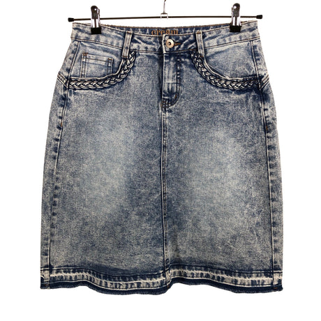 Unisex Cream - Denim skirt, size 38 - Blue ()