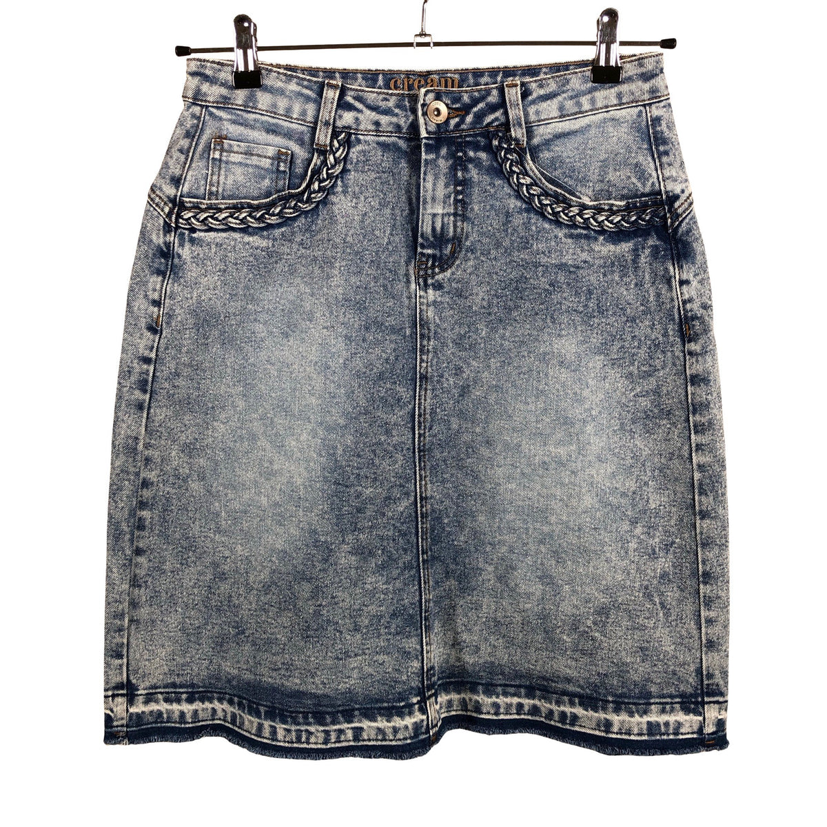 Unisex Cream - Denim skirt, size 38 - Blue (1)