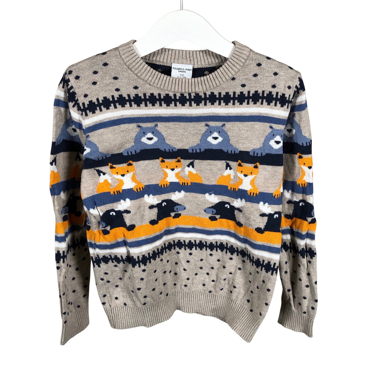 Unisex Polarn O. Pyret - Sweater, size 104 - 110 - Gray (1)
