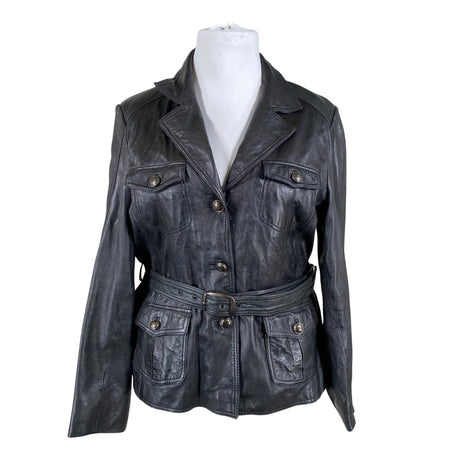 Unisex Saki - Leather jacket, size 46 - Black ()