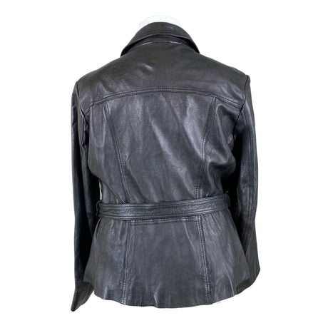 Unisex Saki - Leather jacket, size 46 - Black (2)