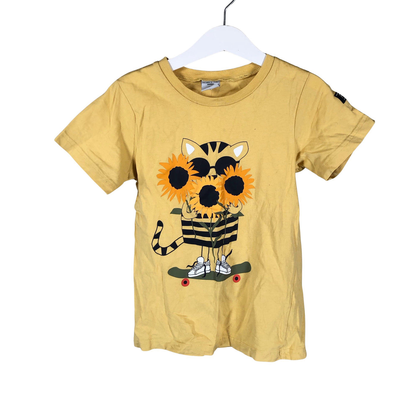 Unisex Polarn O. Pyret - T-shirt, size 116 - 122 - Yellow (1)