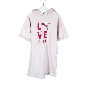 Unisex Puma - Sweatshirt dress, size 146 - 152 - Light pink (1)