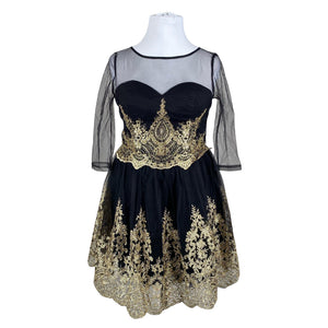 Unisex Chi Chi London - Party dress, size 42 - Black (1)