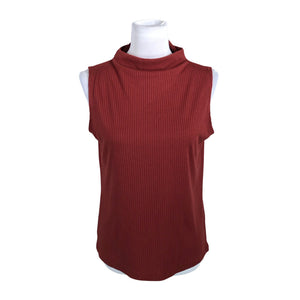 Unisex Lindex - Tricot tank top, size 40 - Wine red (1)