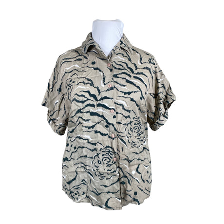 Unisex Rafaella - Short-sleeved blouse, size 42 - Beige ()