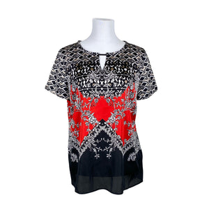 Unisex Gerry Weber - Short-sleeved blouse, size 40 - Black (1)