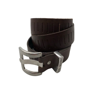 Unisex Petrol Industries - Leather belt, size No size - Brown (1)