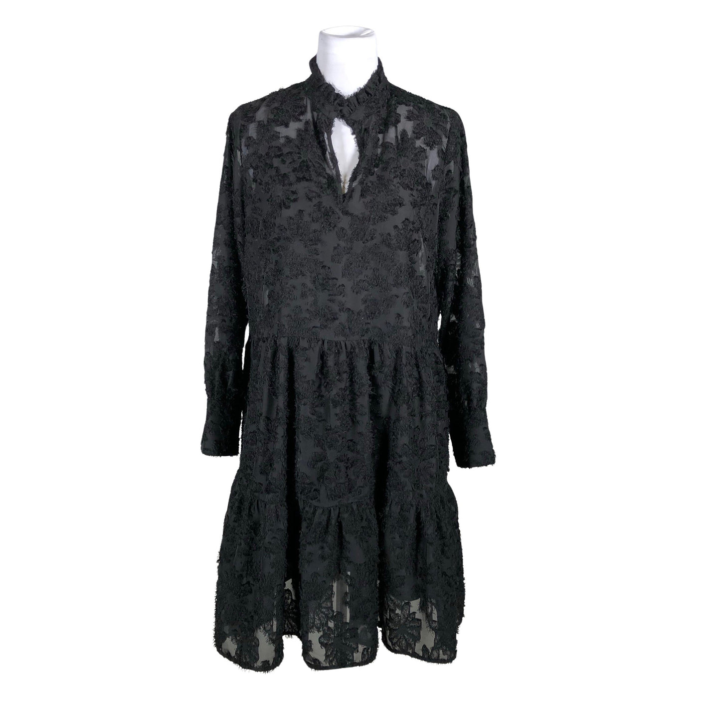 Unisex Second Female - Schiffon dress, size 36 - Black (1)