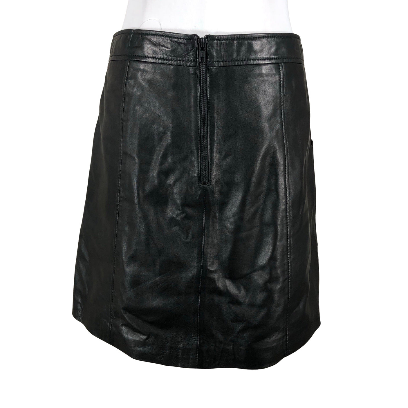 Unisex Part two - Leather skirt, size 38 - Black (2)