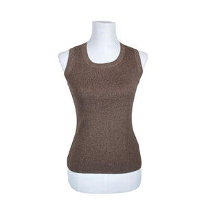 Unisex Repeat - Knit vest, size 36 - Brown (1)
