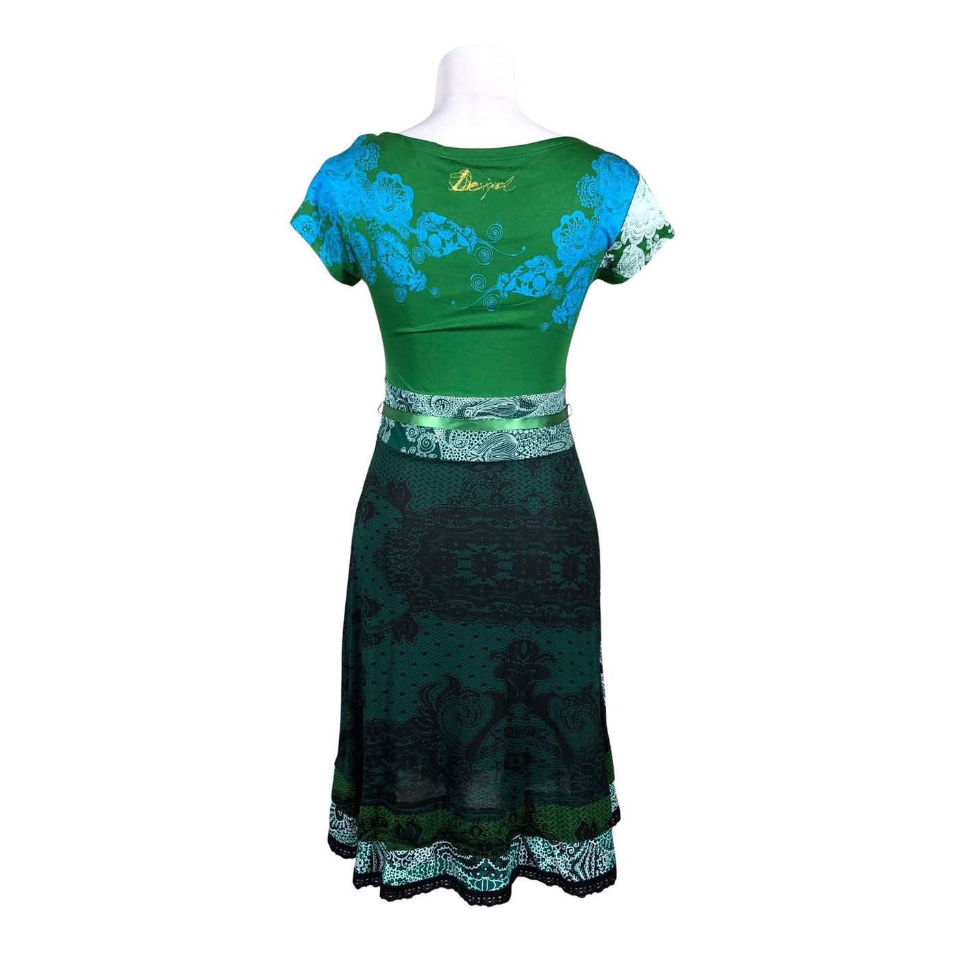 Unisex Desigual - Tricot dress, size 38 - Green (2)