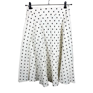 Unisex Unique vintage - Fabric skirt, size 38 - White (1)
