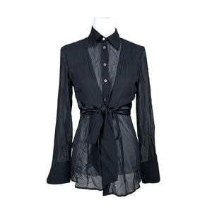Unisex Marc Aurel - Schiffon tunic, size 36 - Black (1)