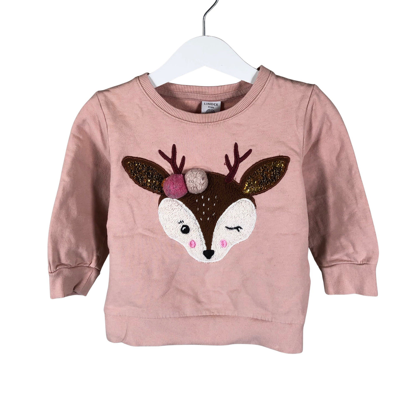 Unisex Lindex - Sweatshirt, size 86 - 92 - Light pink (1)