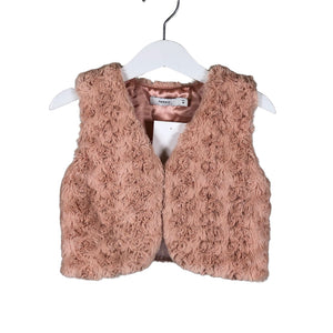 Unisex Name It - Faux fur vest, size 92 - 98 - Light pink (1)