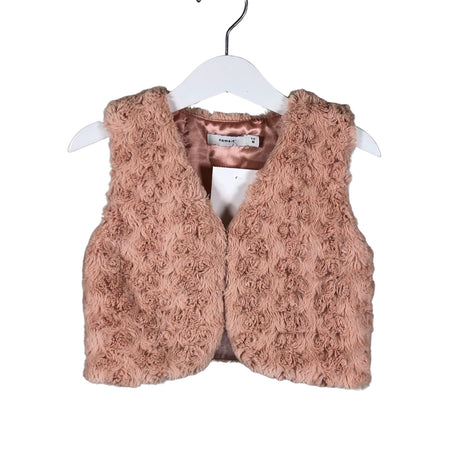Unisex Name It - Faux fur vest, size 92 - 98 - Light pink ()