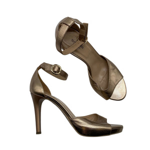 Unisex Nero Giardini - Open toe high heel shoes, size 38 - Gold (1)