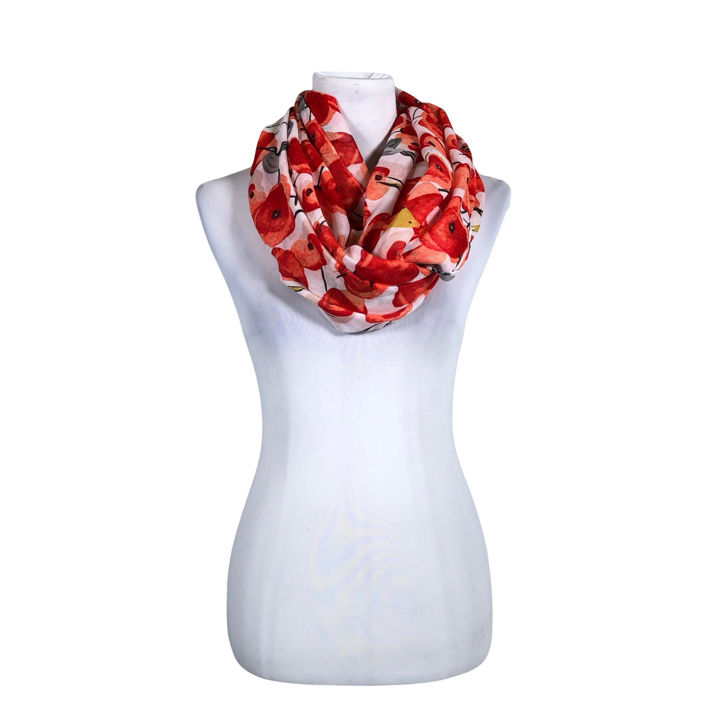 Unisex VZ - Circle scarf, size Midi - Red (1)