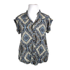 Unisex Free Quent - Short-sleeved blouse, size 44 - Beige (1)