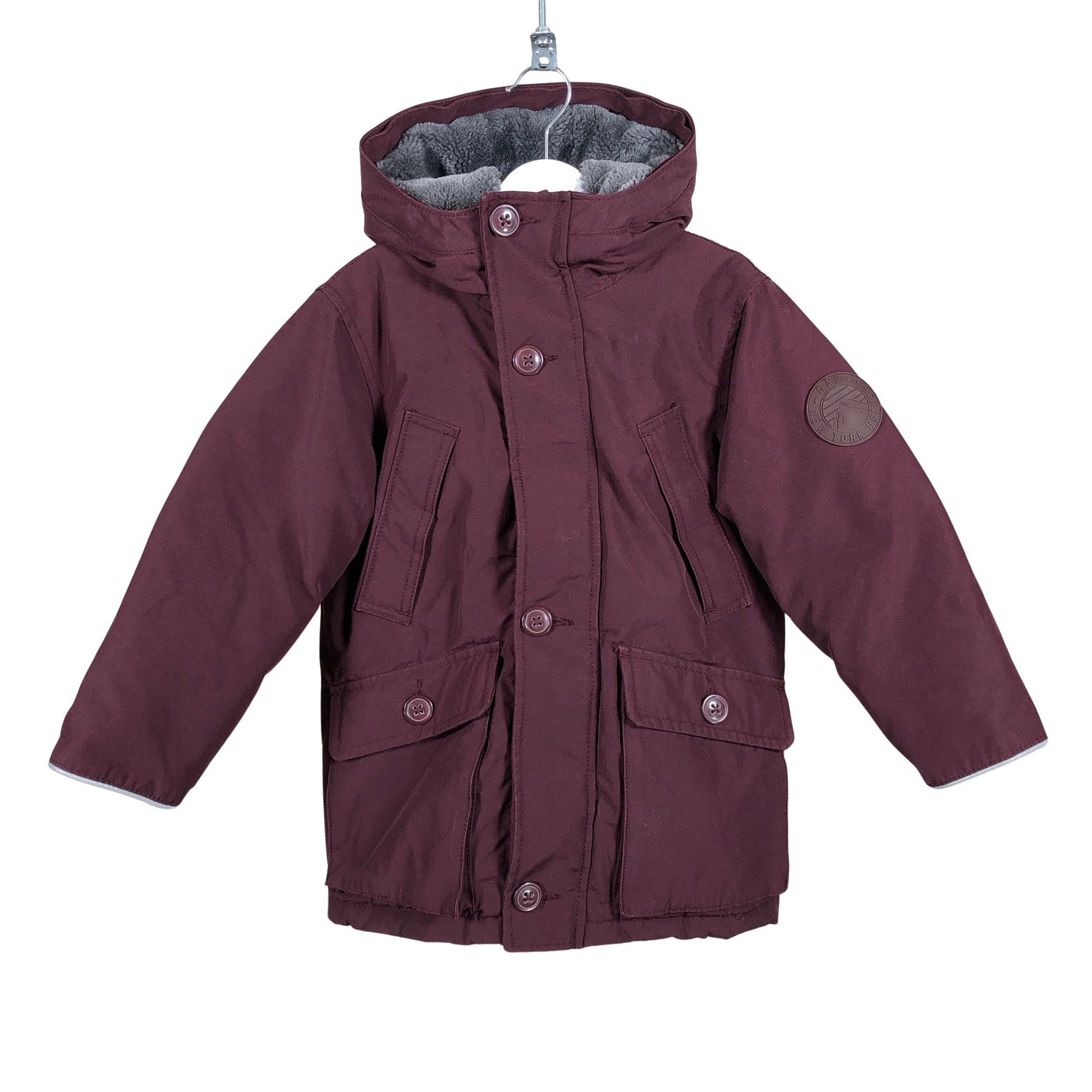 Unisex Gap - Down jacket, size 110 - 116 - Wine red (1)
