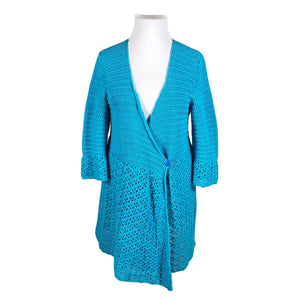 Unisex Handmade - Cardigan, size 42 - Turquoise (1)