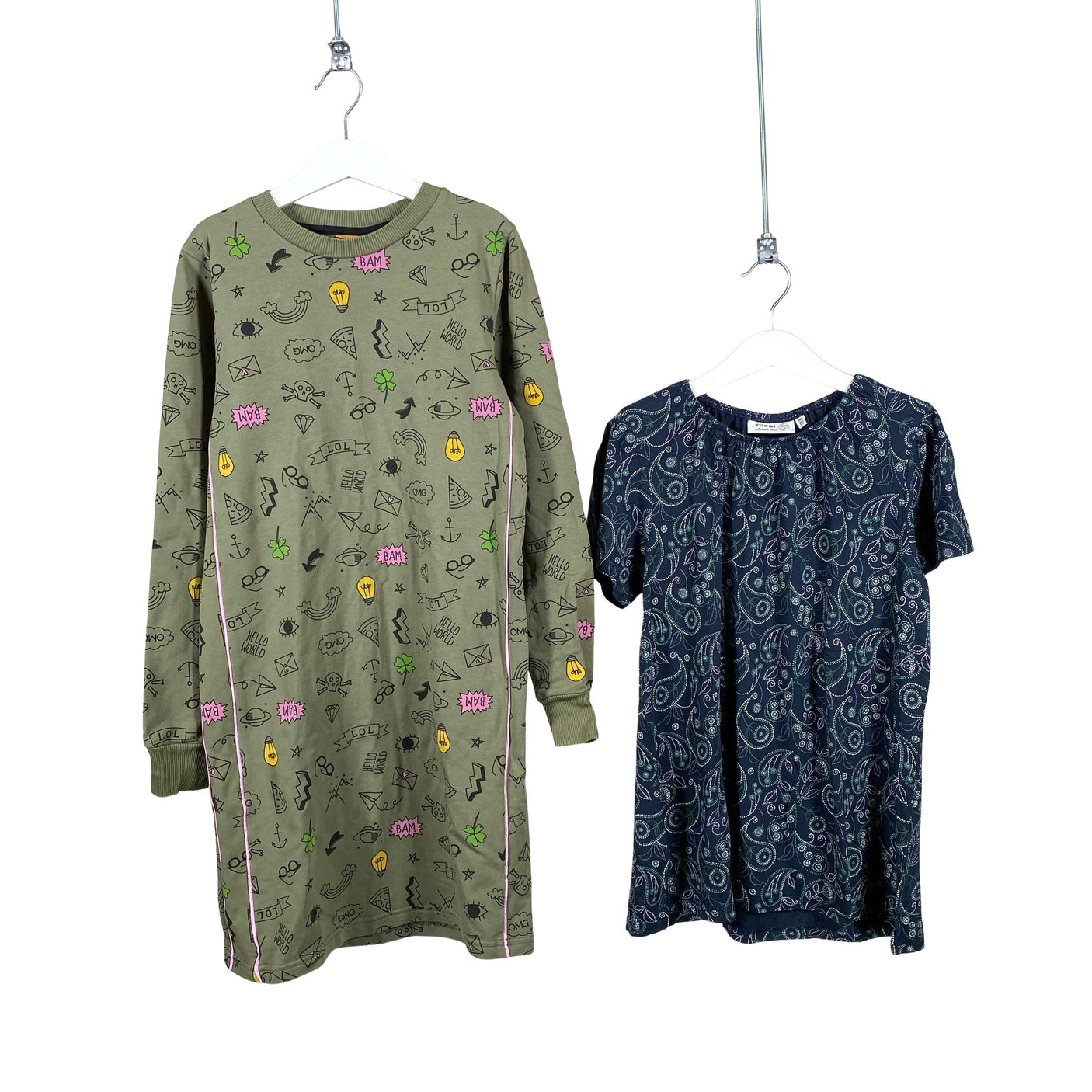 Unisex me&i - Sweatshirt dress, size 146 - 152 - Green (1)