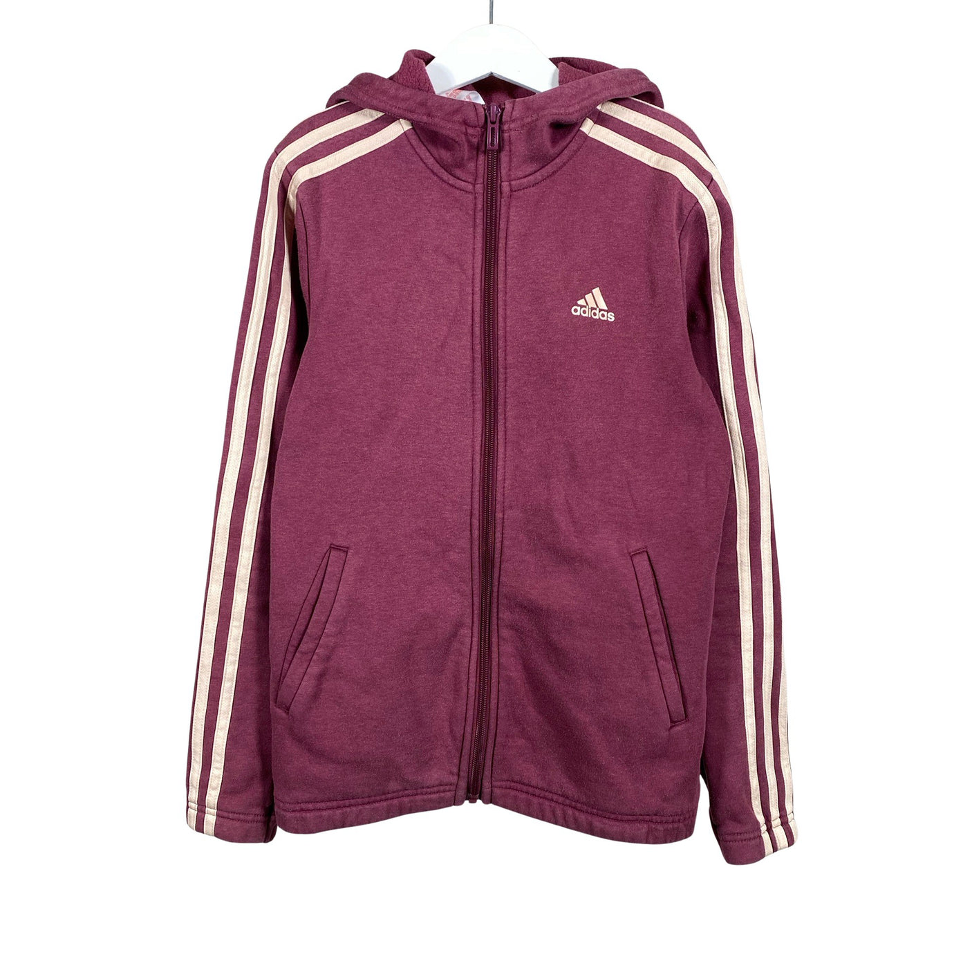 Unisex Adidas - Hoodie, size 146 - 152 - Wine red (1)