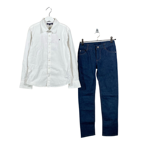 Unisex Tommy Hilfiger - Collared shirt, size 134 - 140 - White ()