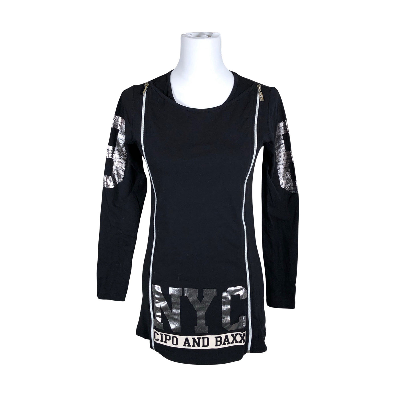 Unisex Cipo & Baxx - Tricot shirt, size 36 - Black (1)