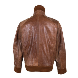 Unisex Saki - Leather jacket, size L - Brown (2)