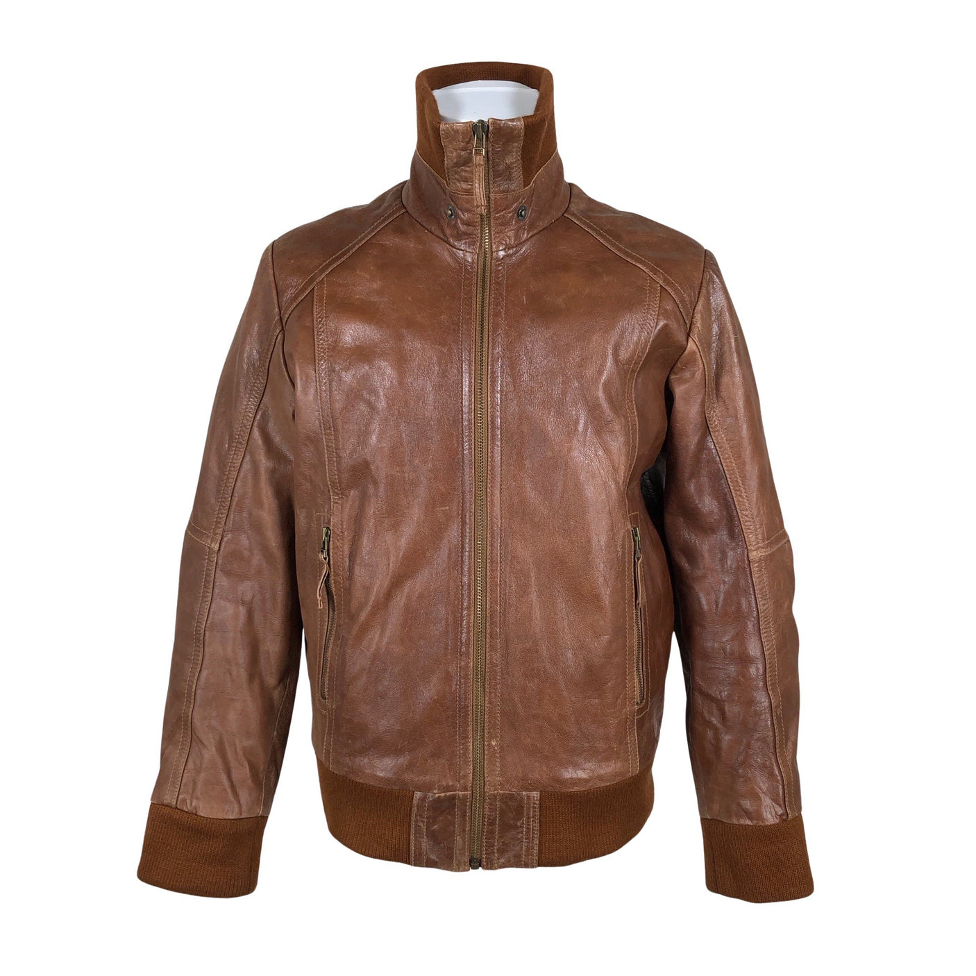 Unisex Saki - Leather jacket, size L - Brown (1)