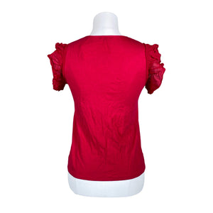 Unisex Massimo Dutti - Short-sleeved blouse, size 36 - Pink (2)