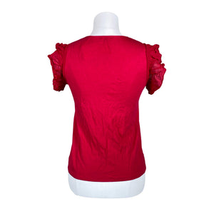 Unisex Massimo Dutti - Short-sleeved blouse, size 36 - Pink (2)