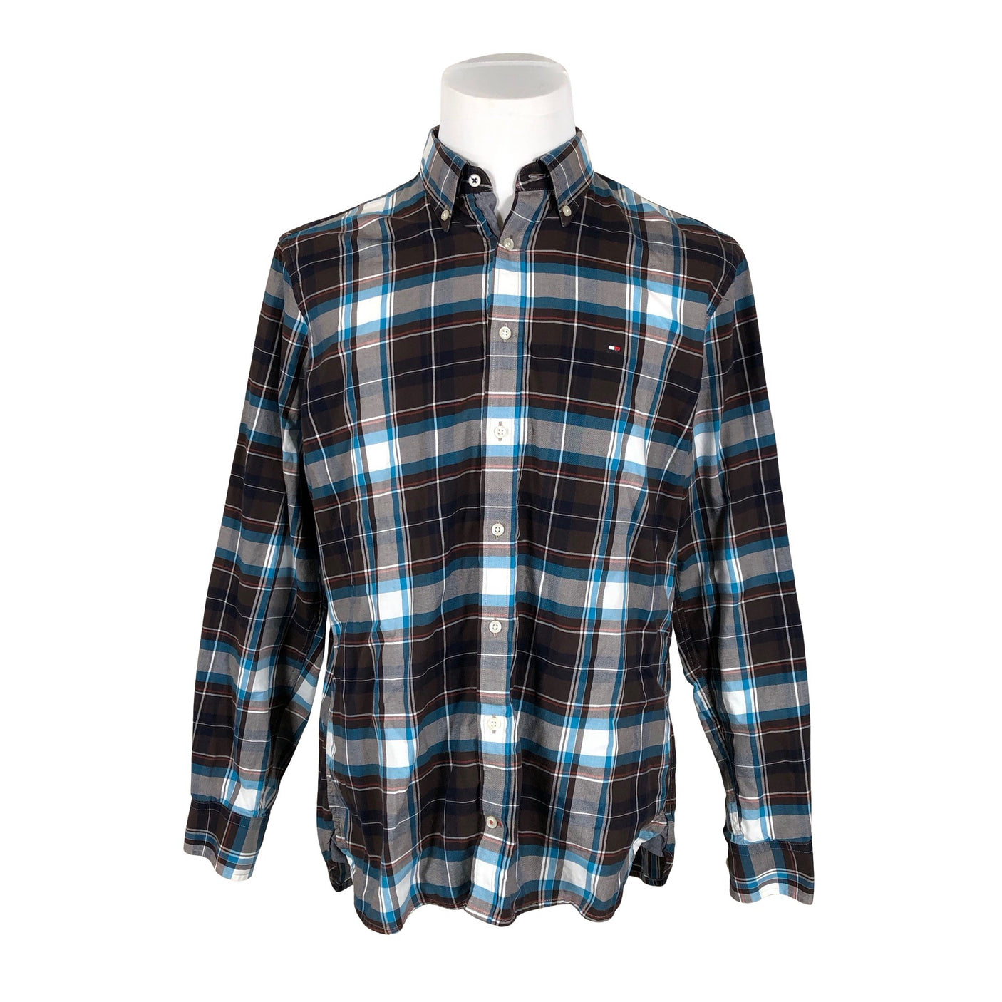 Unisex Tommy Hilfiger - Collared shirt, size L - Brown (1)