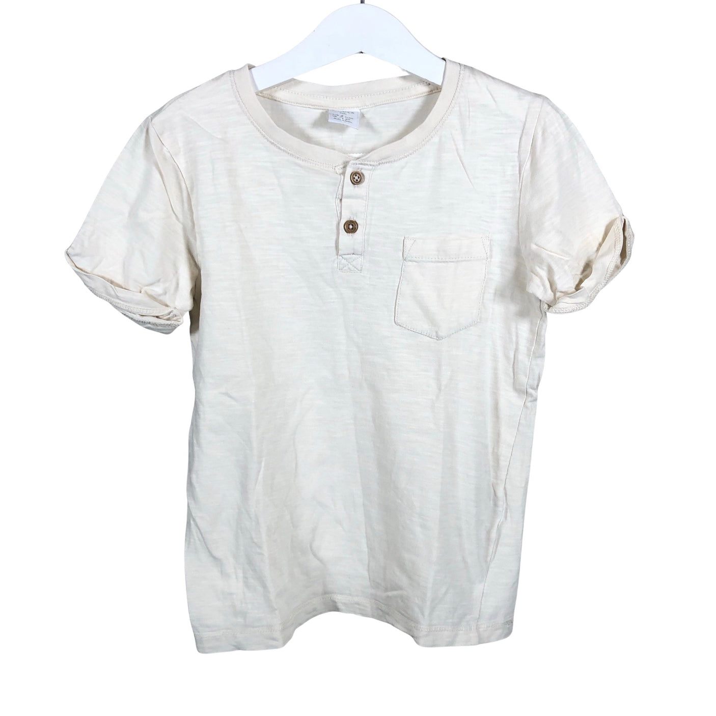 Unisex Lindex - T-shirt, size 110 - 116 - Beige (1)