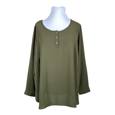 Unisex Zizzi - Schiffon tunic, size 50 - Green ()