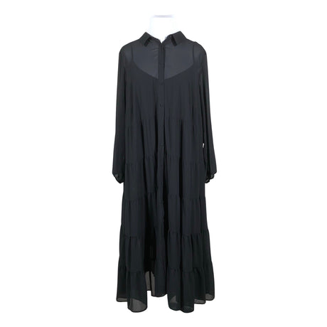 Unisex Zizzi - Schiffon dress, size 54 - Black ()