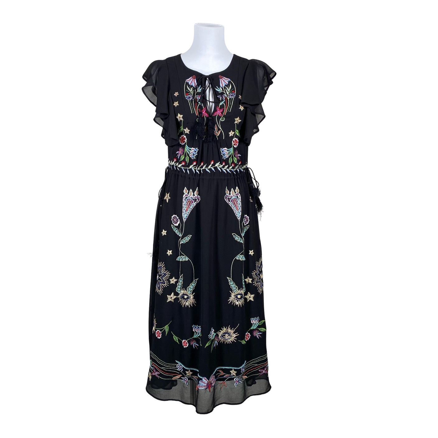 Unisex Desigual - Schiffon dress, size 36 - Black (1)