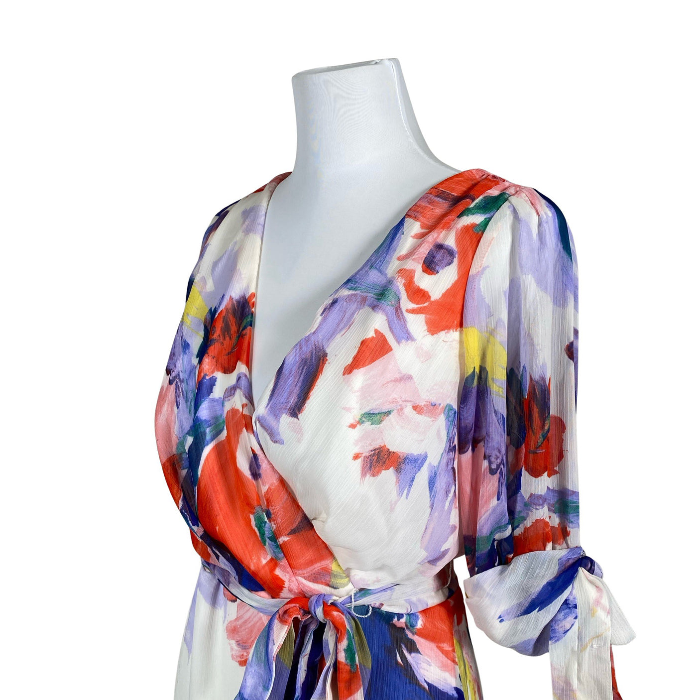 Unisex DKNY - Schiffon dress, size 38 - White (3)