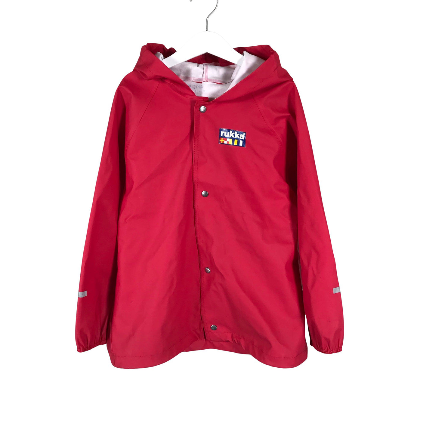 Unisex Rukka - Rain jacket, size 128 - 134 - Red (1)