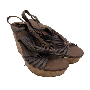 Unisex Marc O'Polo - Wedge sandals, size 37 - Brown (2)