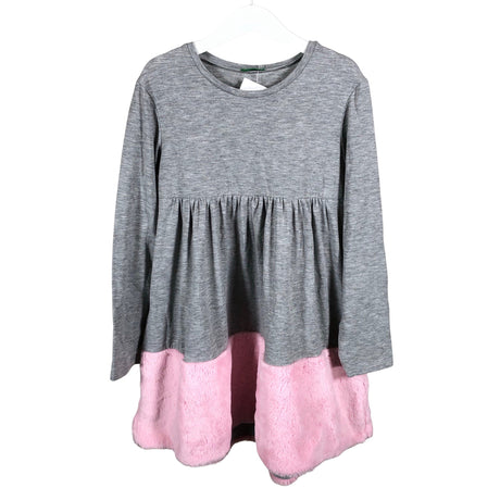 Unisex Benetton - Tricot dress, size 134 - 140 - Gray ()