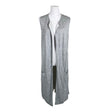 Unisex Repeat - Knit vest, size 40 - Gray ()