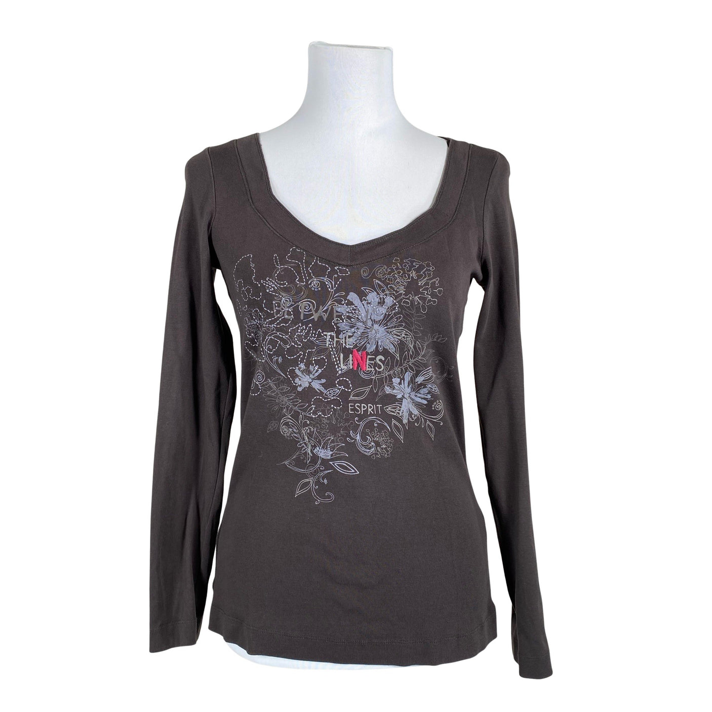 Unisex Esprit - Tricot shirt, size 40 - Brown (1)