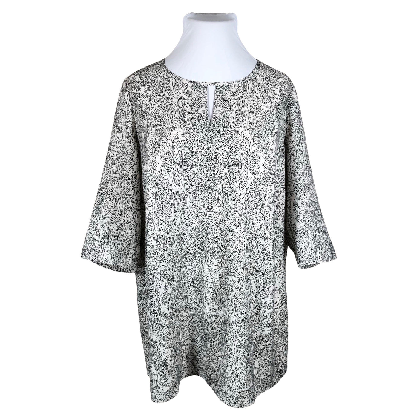 Unisex Cut & Pret - Schiffon tunic, size 48 - Natural white (1)