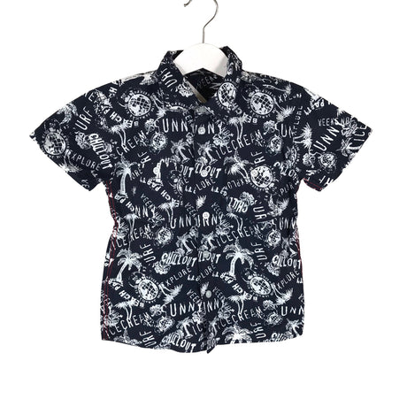 Unisex Lindex - Collared shirt, size 98 - 104 - Blue ()
